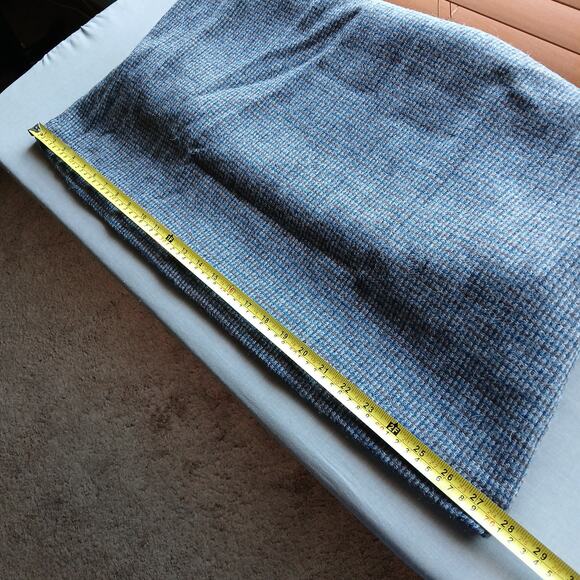 Vintage Wool Pencil Skirt 15/16 maxi houndstooth pockets matching tie belt - Picture 12 of 13